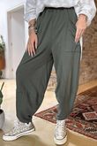 Made in Italy Lagenlook Shelby Cocoon Pant Deep Khaki